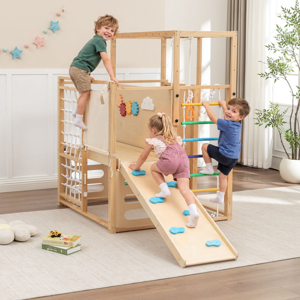 GALACTICA 9-in-1 Wooden Indoor Jungle Gym Playset PG09