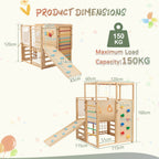 GALACTICA 9-in-1 Wooden Indoor Jungle Gym Playset PG09