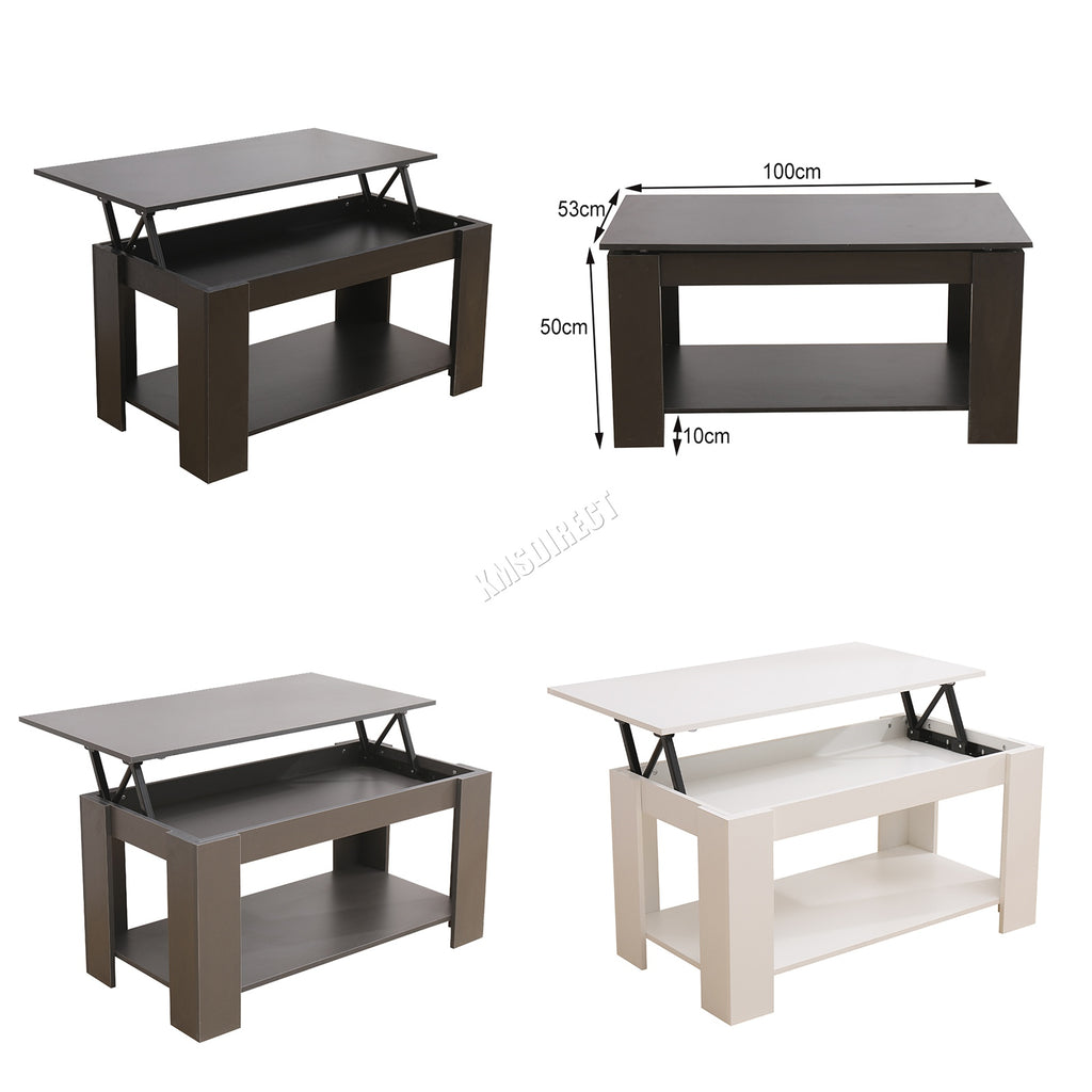 WestWood Coffee Table Lift Up Top Desk