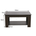 WestWood Coffee Table Lift Up Top Desk