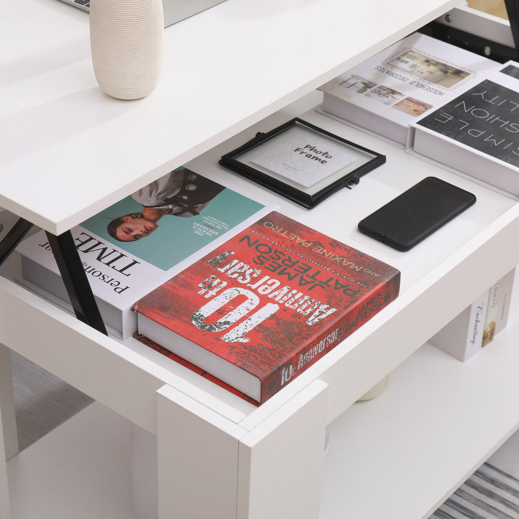 WestWood Coffee Table Lift Up Top Desk