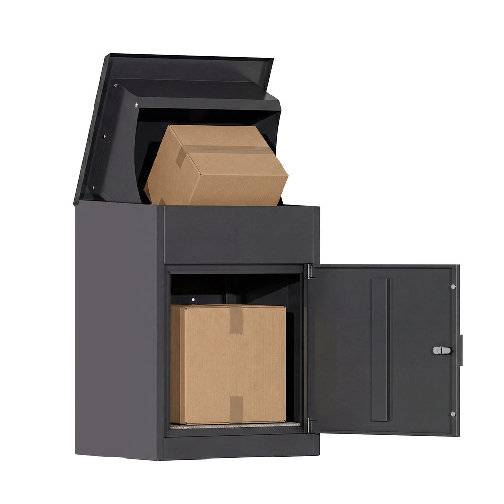 BIRCHTREE Lockable Metal Delivery Box Storage Post Box