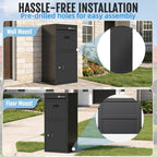 BIRCHTREE Lockable Metal Delivery Box Storage Post Box