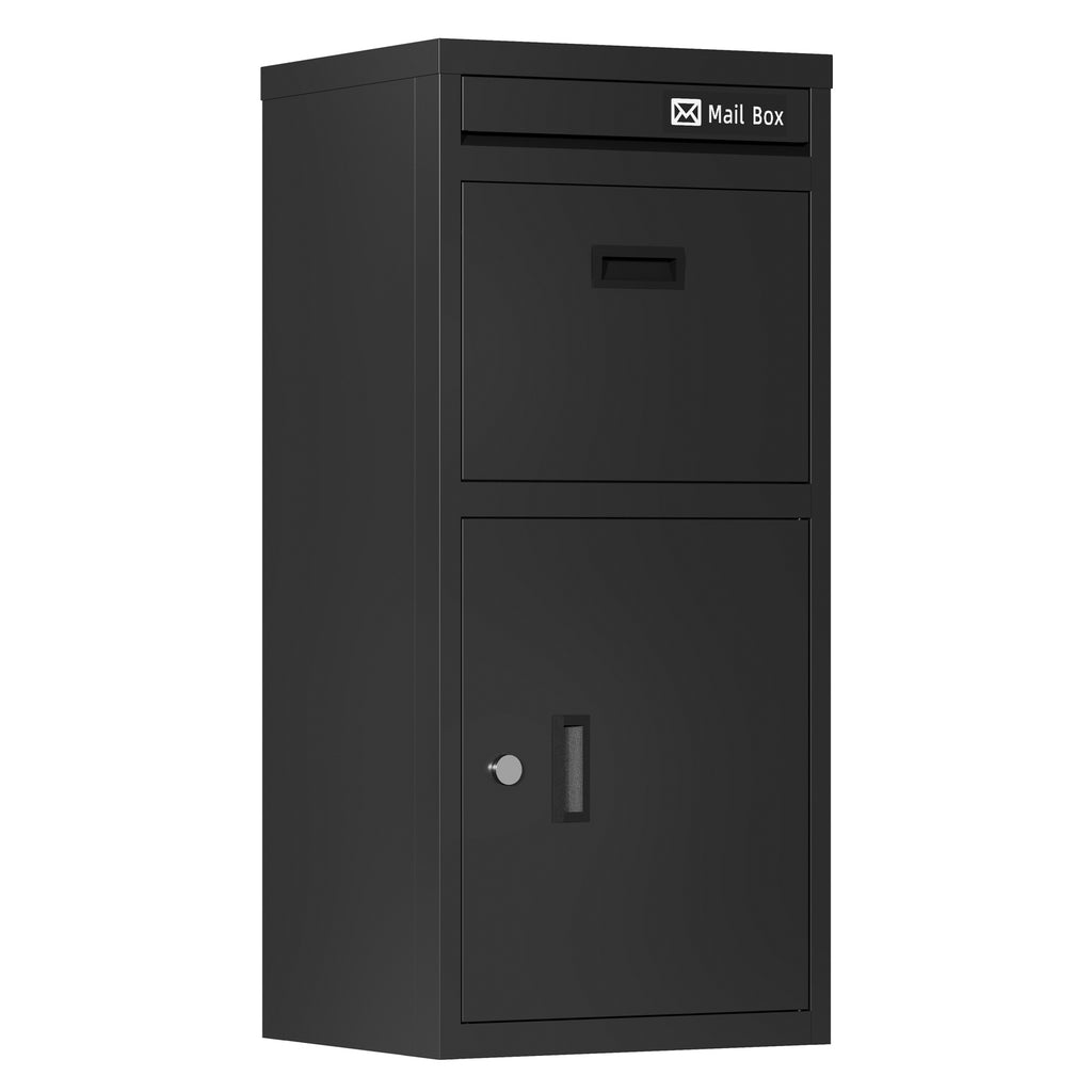BIRCHTREE Lockable Metal Delivery Box Storage Post Box