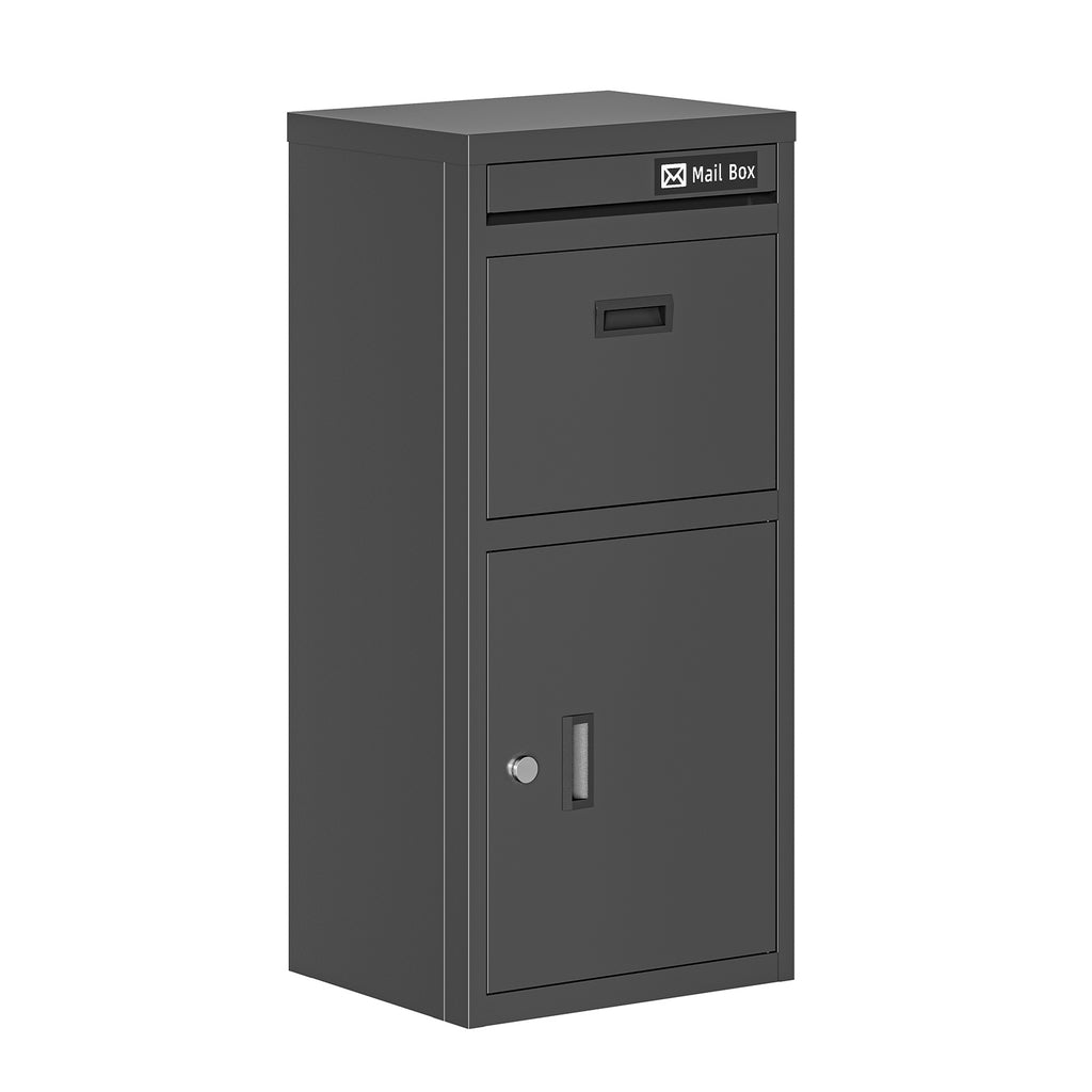 BIRCHTREE Lockable Metal Delivery Box Storage Post Box