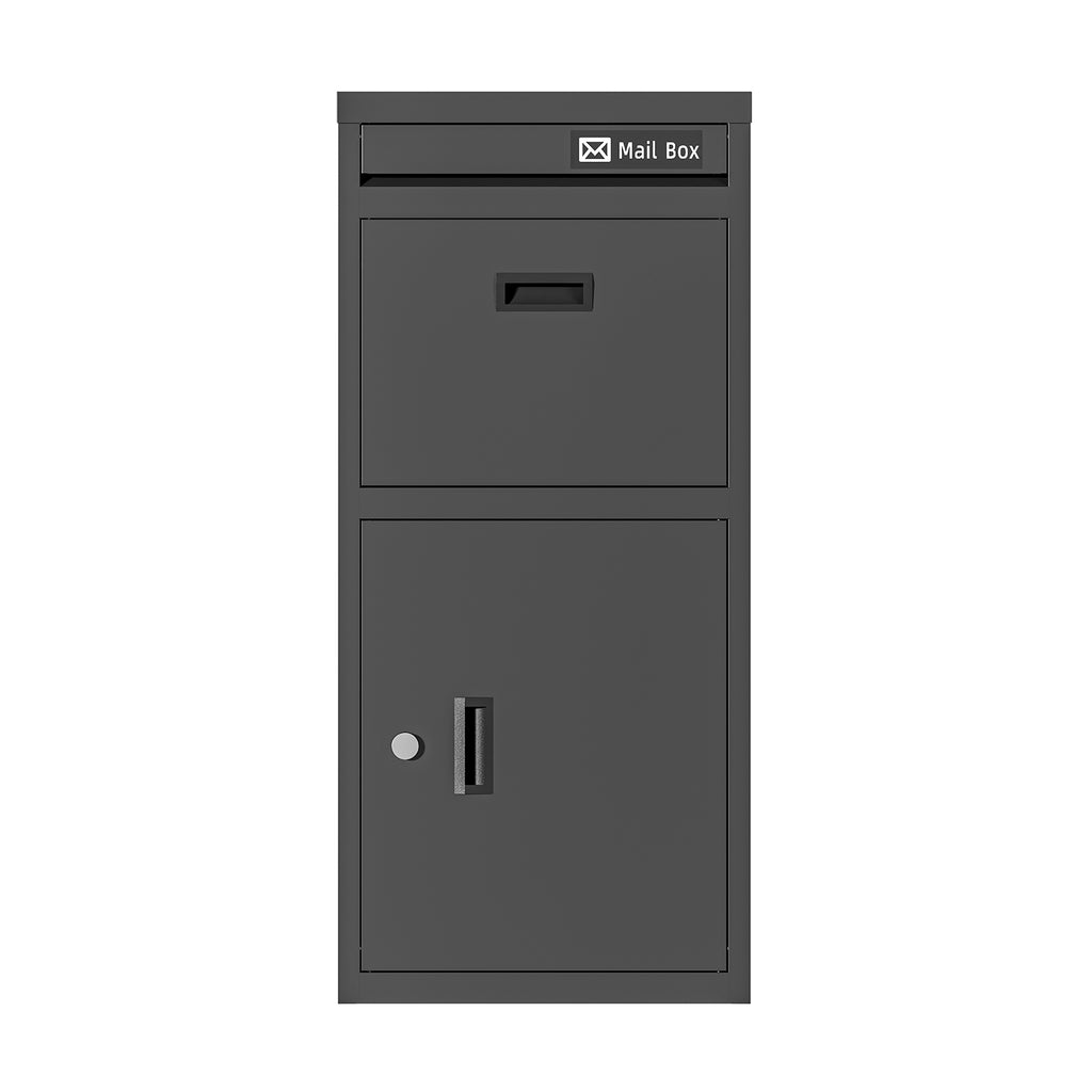 BIRCHTREE Lockable Metal Delivery Box Storage Post Box