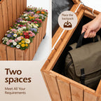 BIRCHTREE Parcel Delivery Box with Planter Wood