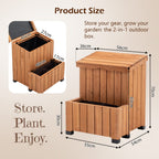 BIRCHTREE Parcel Delivery Box with Planter Wood
