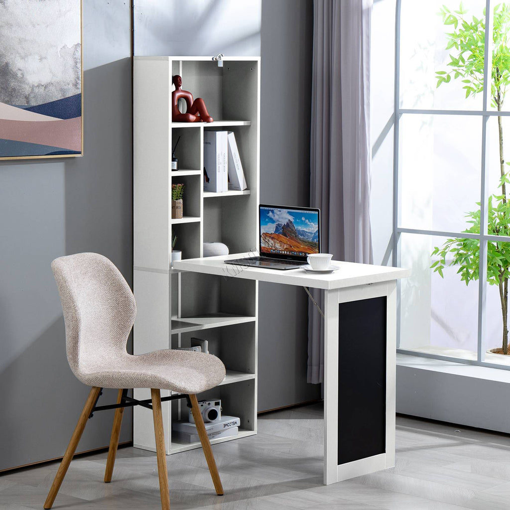 WestWood Computer Desk With Shelves Study Table Foldable