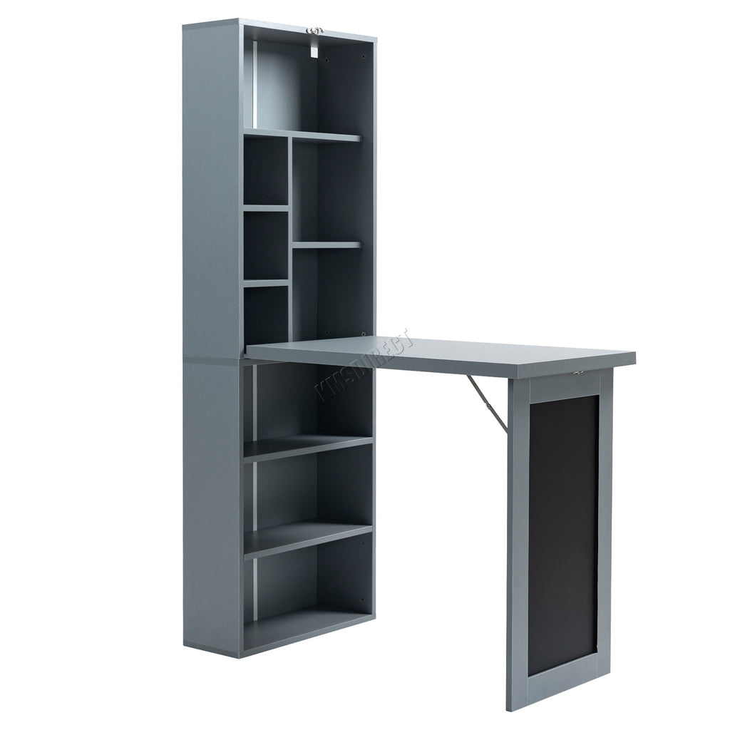 WestWood Computer Desk With Shelves Study Table Foldable
