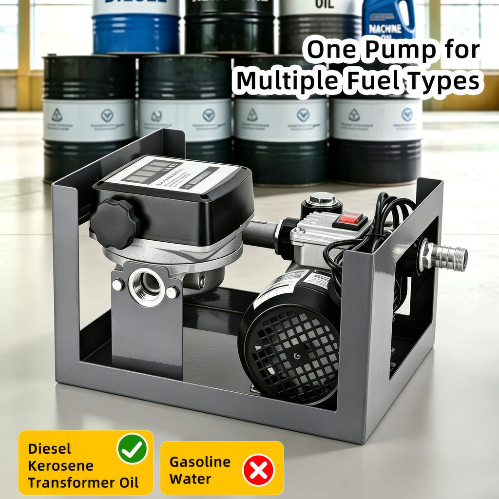 SwitZer 550W Diesel Transfer Pump With Flow Meter