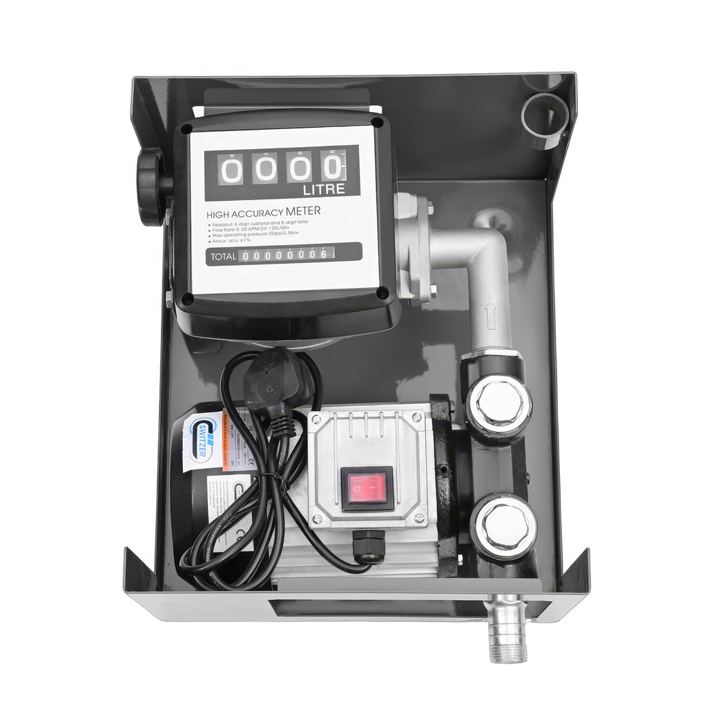 SwitZer 550W Diesel Transfer Pump With Flow Meter