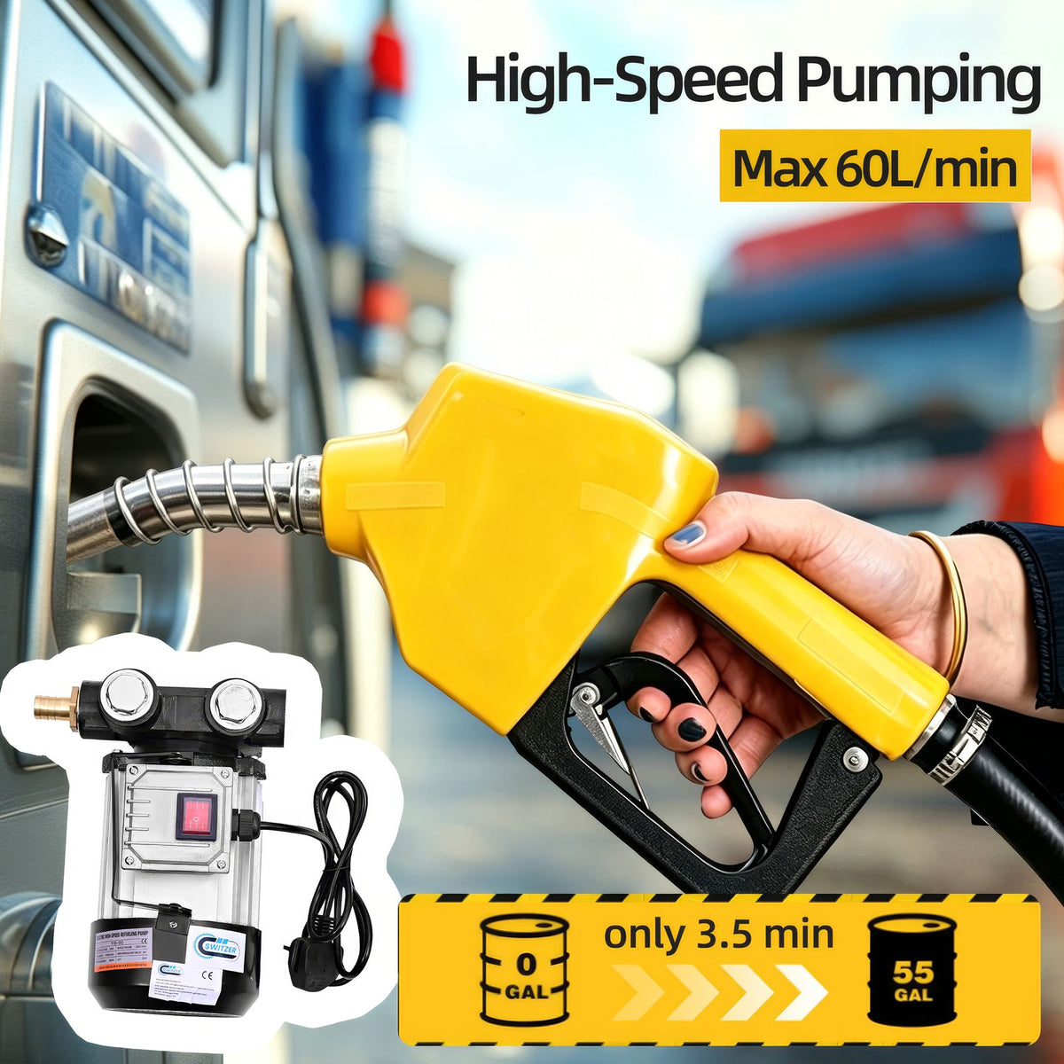SwitZer 550W Diesel Transfer Pump Kit