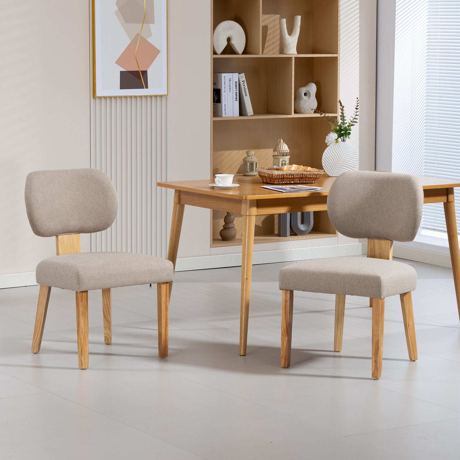 WestWood Set of 2 Fabric Dining Chair