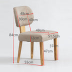 WestWood Set of 2 Fabric Dining Chair