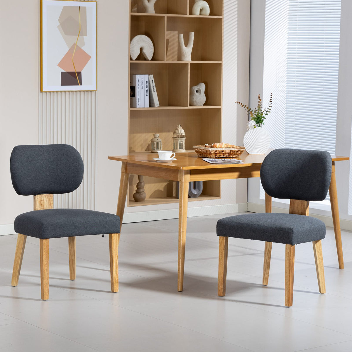 WestWood Set of 2 Fabric Dining Chair