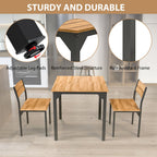 WestWood Dining Table 2 Chairs DS19 Natural