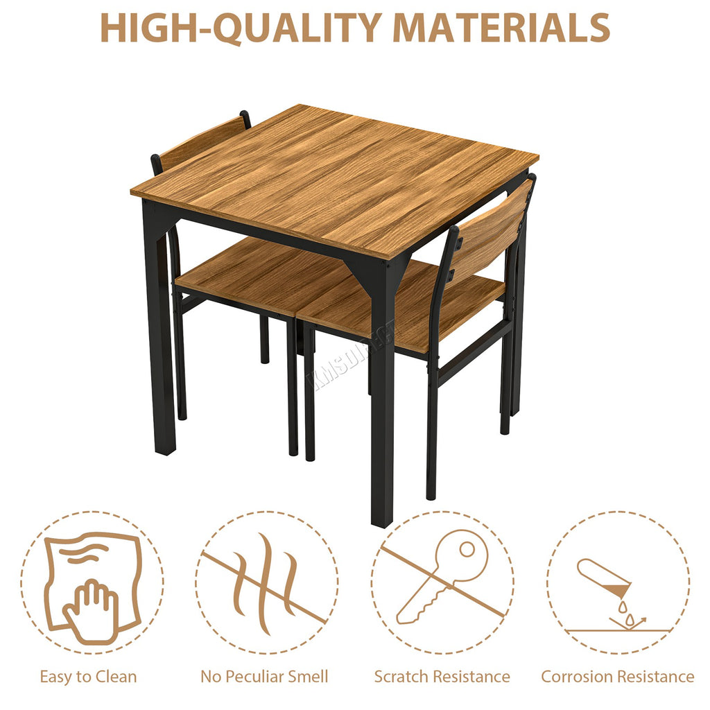 WestWood Dining Table 2 Chairs DS19 Natural