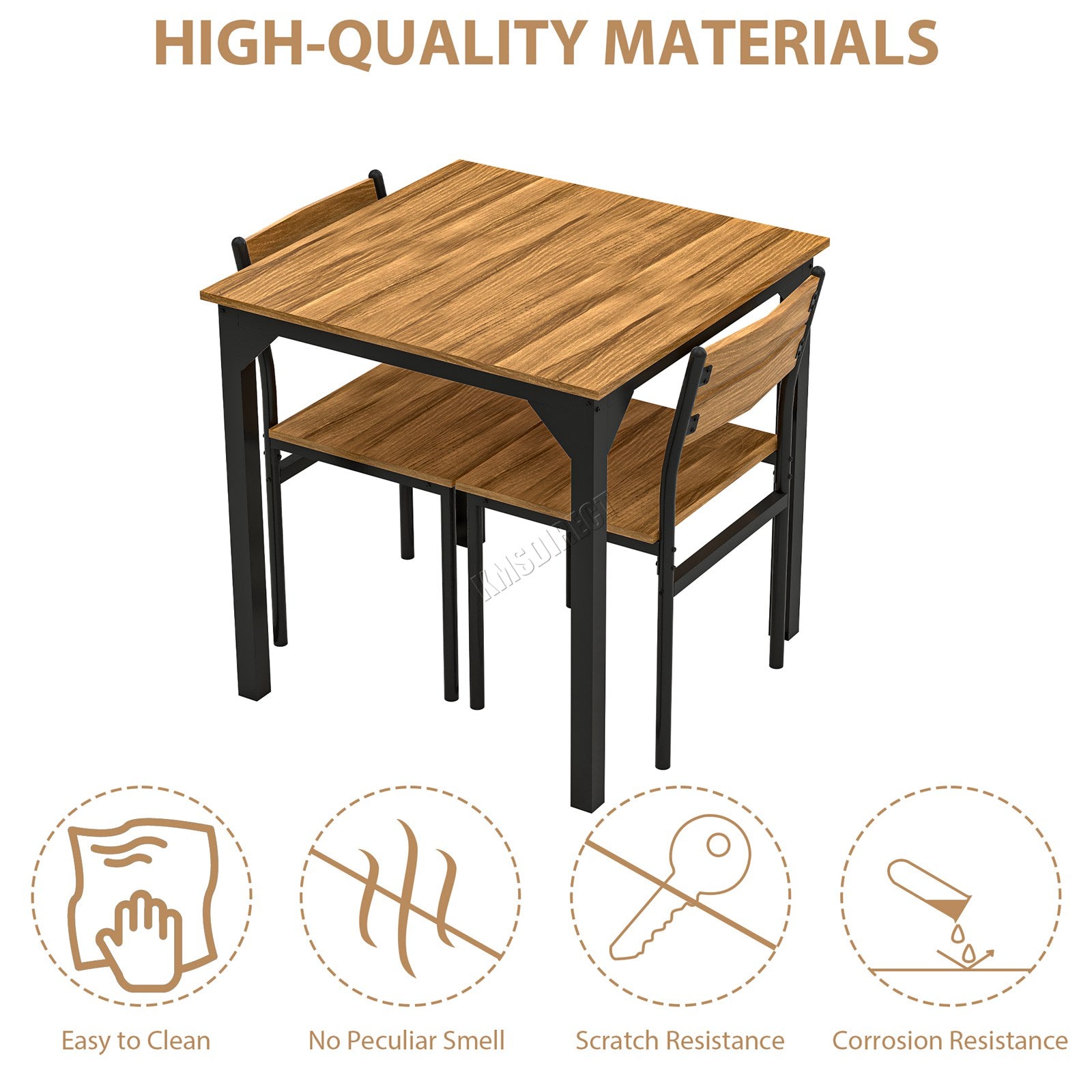 WestWood Dining Table 2 Chairs DS19 Natural