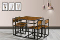 WestWood Dining Table and 4 Chairs Set WW-DS15 Walnut