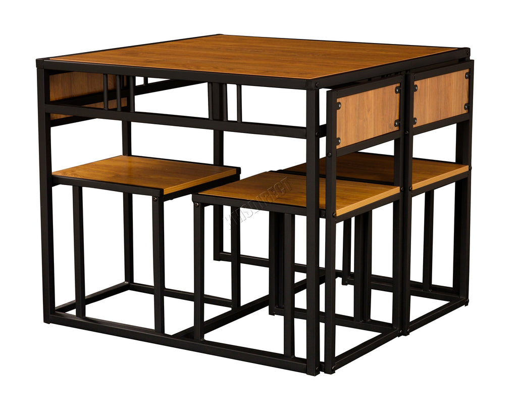 WestWood Dining Table and 4 Chairs Set WW-DS15 Walnut