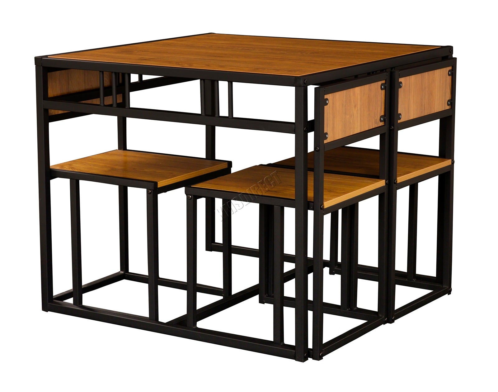 WestWood Dining Table and 4 Chairs Set WW-DS15 Walnut