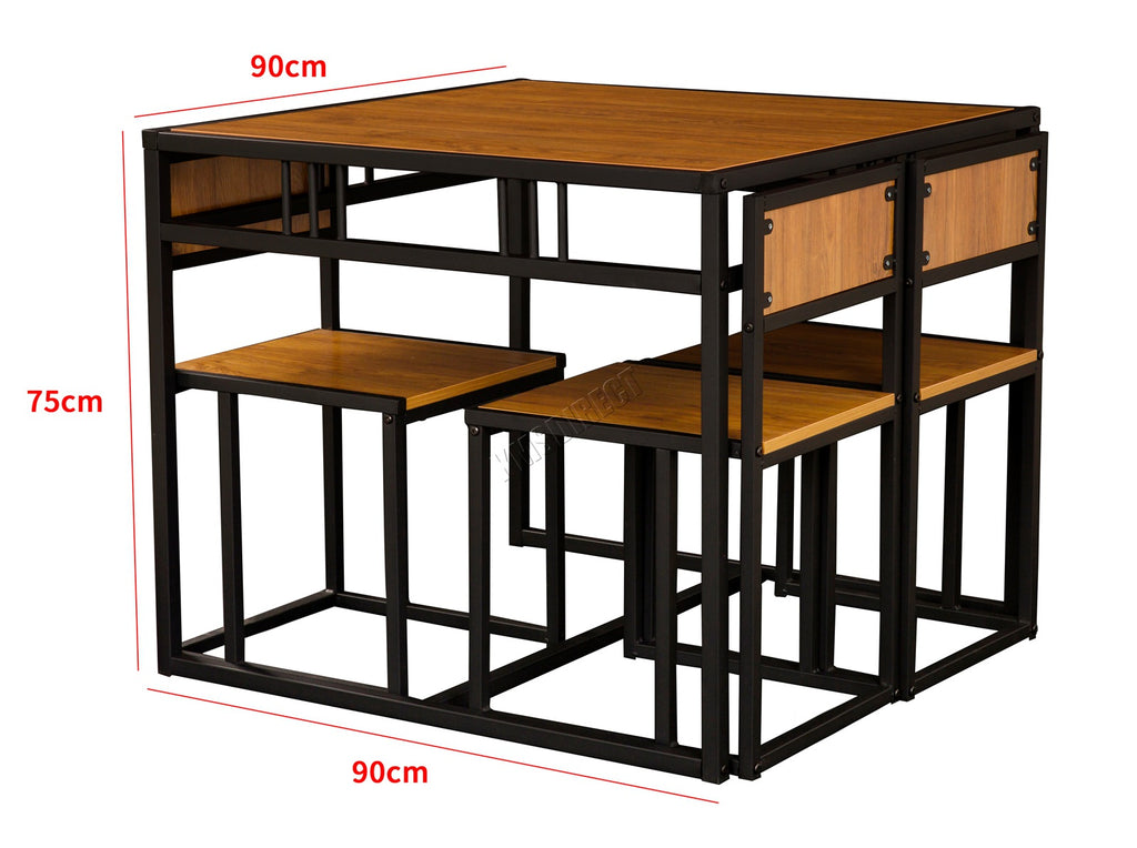 WestWood Dining Table and 4 Chairs Set WW-DS15 Walnut