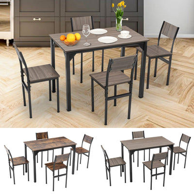WestWood Compact Dining Table and 4 Chairs Set 5PCS