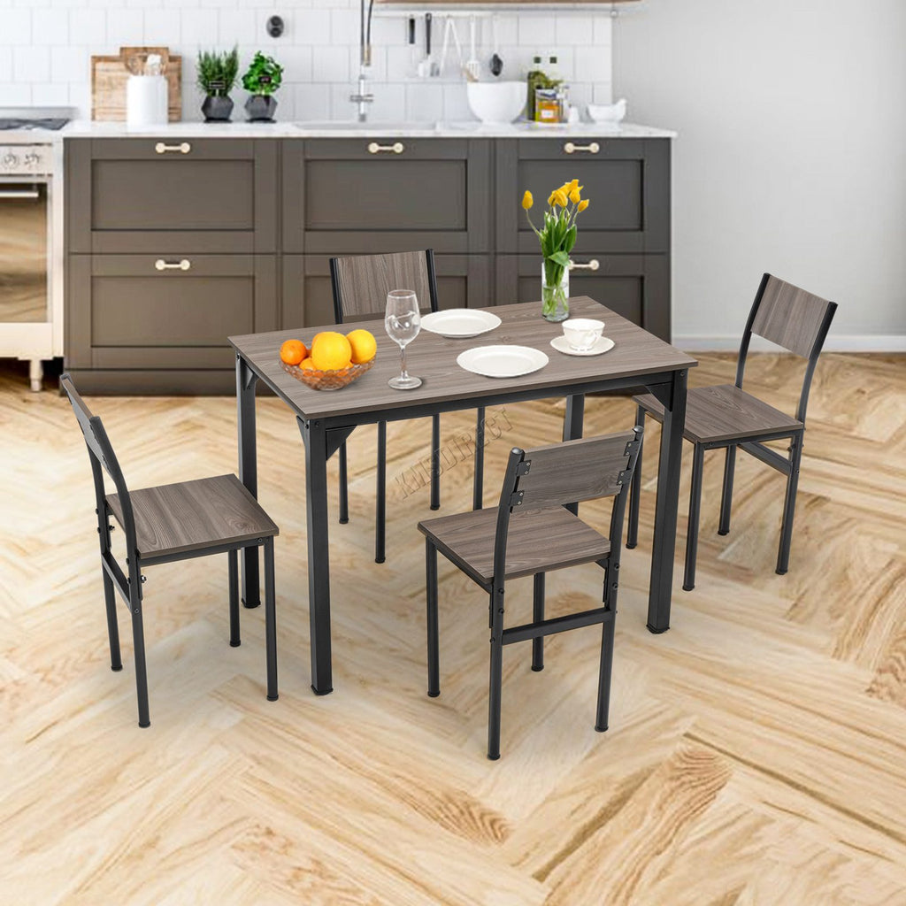 WestWood Compact Dining Table and 4 Chairs Set 5PCS