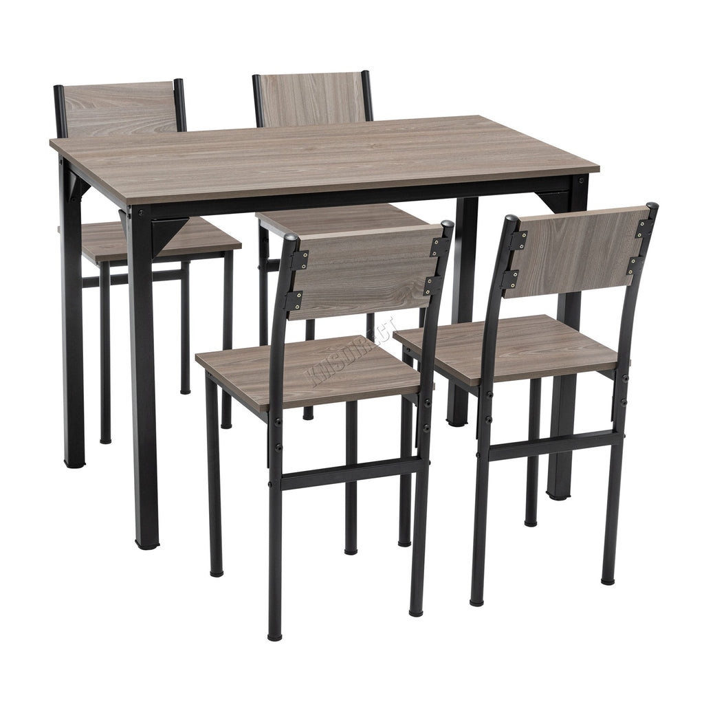 WestWood Compact Dining Table and 4 Chairs Set 5PCS