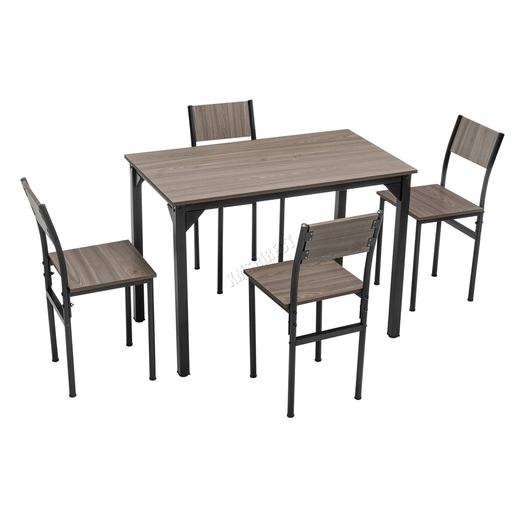 WestWood Compact Dining Table and 4 Chairs Set 5PCS