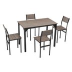 WestWood Compact Dining Table and 4 Chairs Set 5PCS