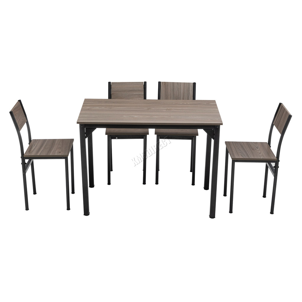 WestWood Compact Dining Table and 4 Chairs Set 5PCS