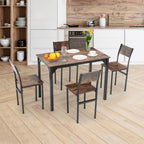 WestWood Compact Dining Table and 4 Chairs Set 5PCS