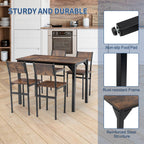 WestWood Compact Dining Table and 4 Chairs Set 5PCS