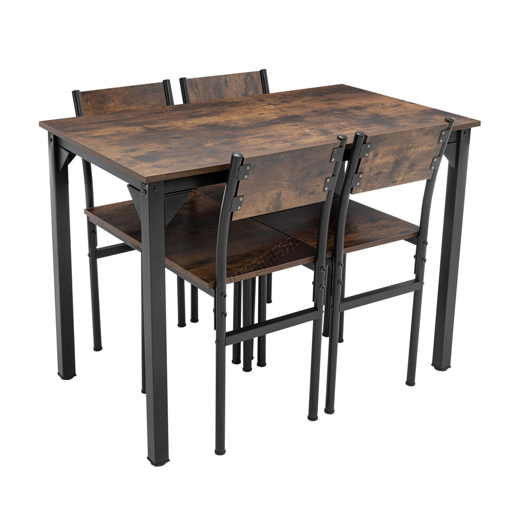 WestWood Compact Dining Table and 4 Chairs Set 5PCS