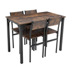 WestWood Compact Dining Table and 4 Chairs Set 5PCS