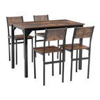 WestWood Compact Dining Table and 4 Chairs Set 5PCS