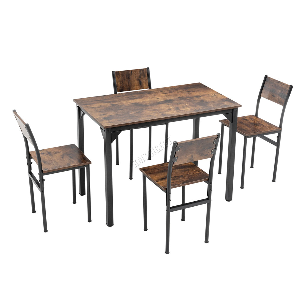 WestWood Compact Dining Table and 4 Chairs Set 5PCS