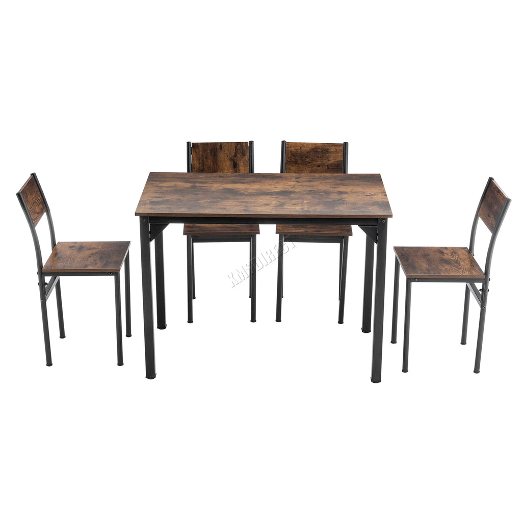 WestWood Compact Dining Table and 4 Chairs Set 5PCS