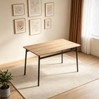 WestWood Modern Wooden Dining Table with 4 Chairs Set Kitchen Industrial Frame
