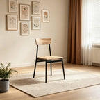 WestWood Modern Wooden Dining Table with 4 Chairs Set Kitchen Industrial Frame