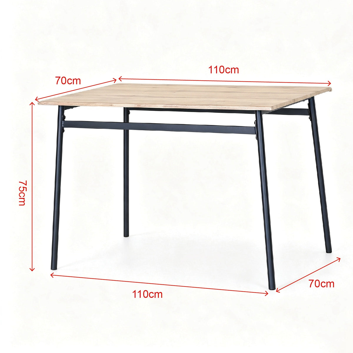 WestWood Modern Wooden Dining Table with 4 Chairs Set Kitchen Industrial Frame