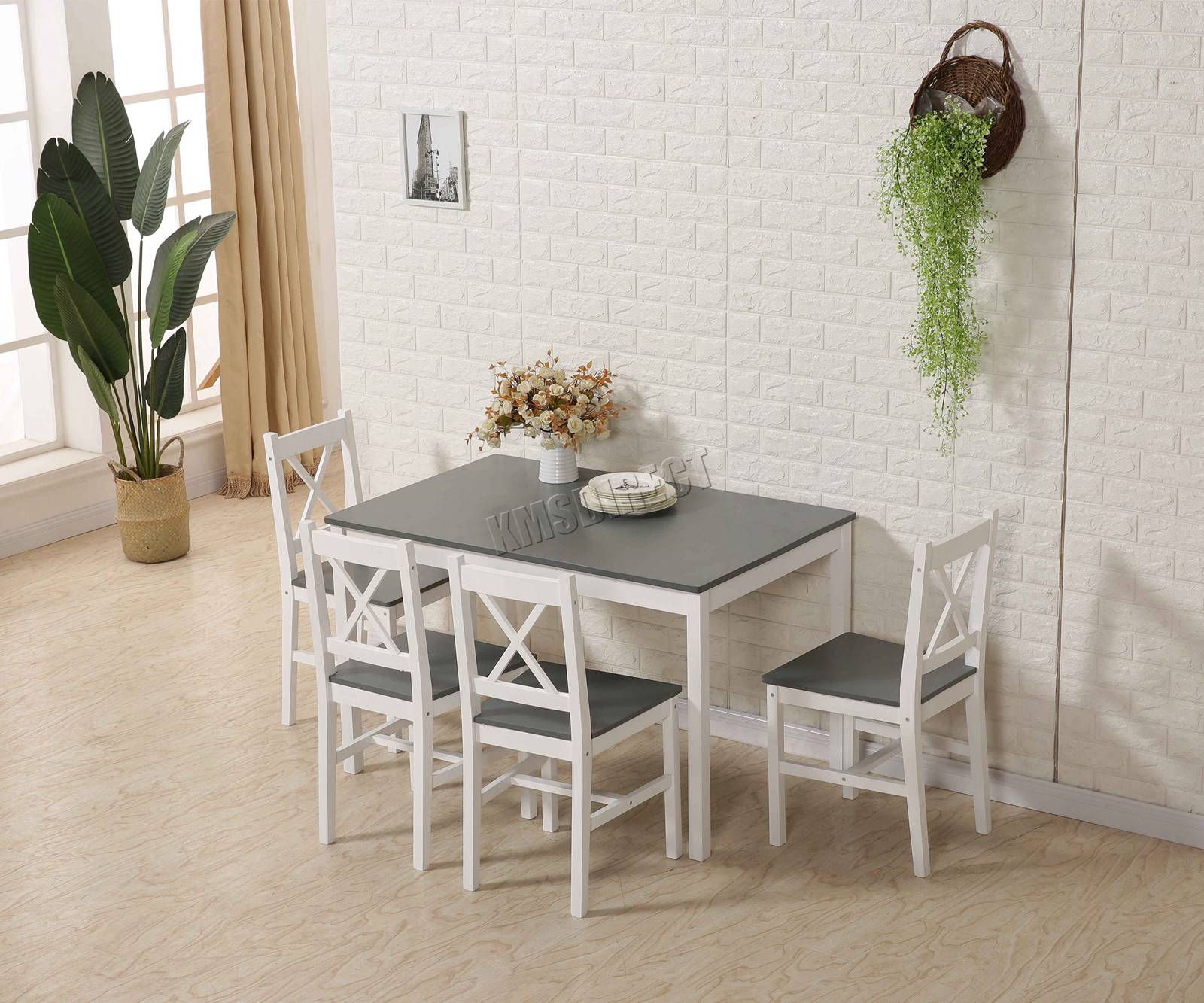 WestWood Dining Table and 4 Chairs Set DS03