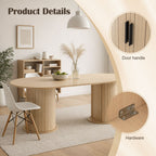 WestWood Dining Table With Leg Storage Natural