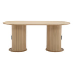 WestWood Dining Table With Leg Storage Natural