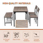 WestWood Compact Dining Table and 2 Chairs 1 Bench Set 4PCS