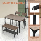 WestWood Compact Dining Table and 2 Chairs 1 Bench Set 4PCS