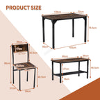 WestWood Compact Dining Table and 2 Chairs 1 Bench Set 4PCS