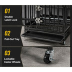 PawHaven Heavy Duty Metal Dog Crate